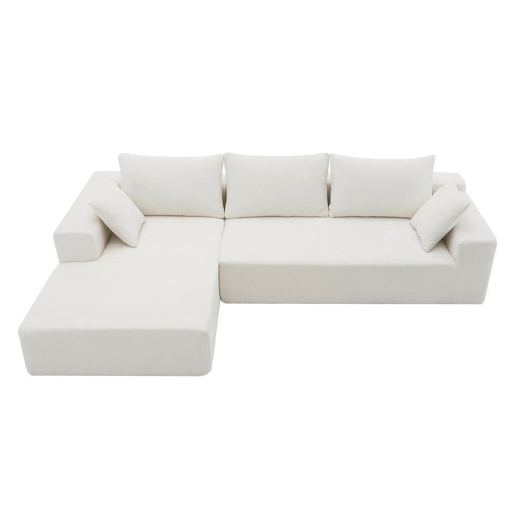 White L Shaped Modular Sectional Sofa C78890
