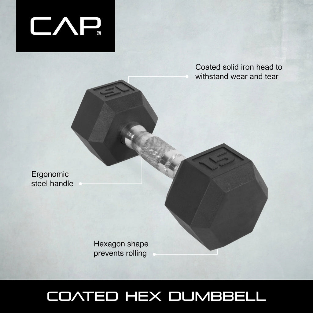 30 lbs Coated Hex Dumbbell O12715