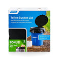 Black Bucket Toilet Seat with Lid P713