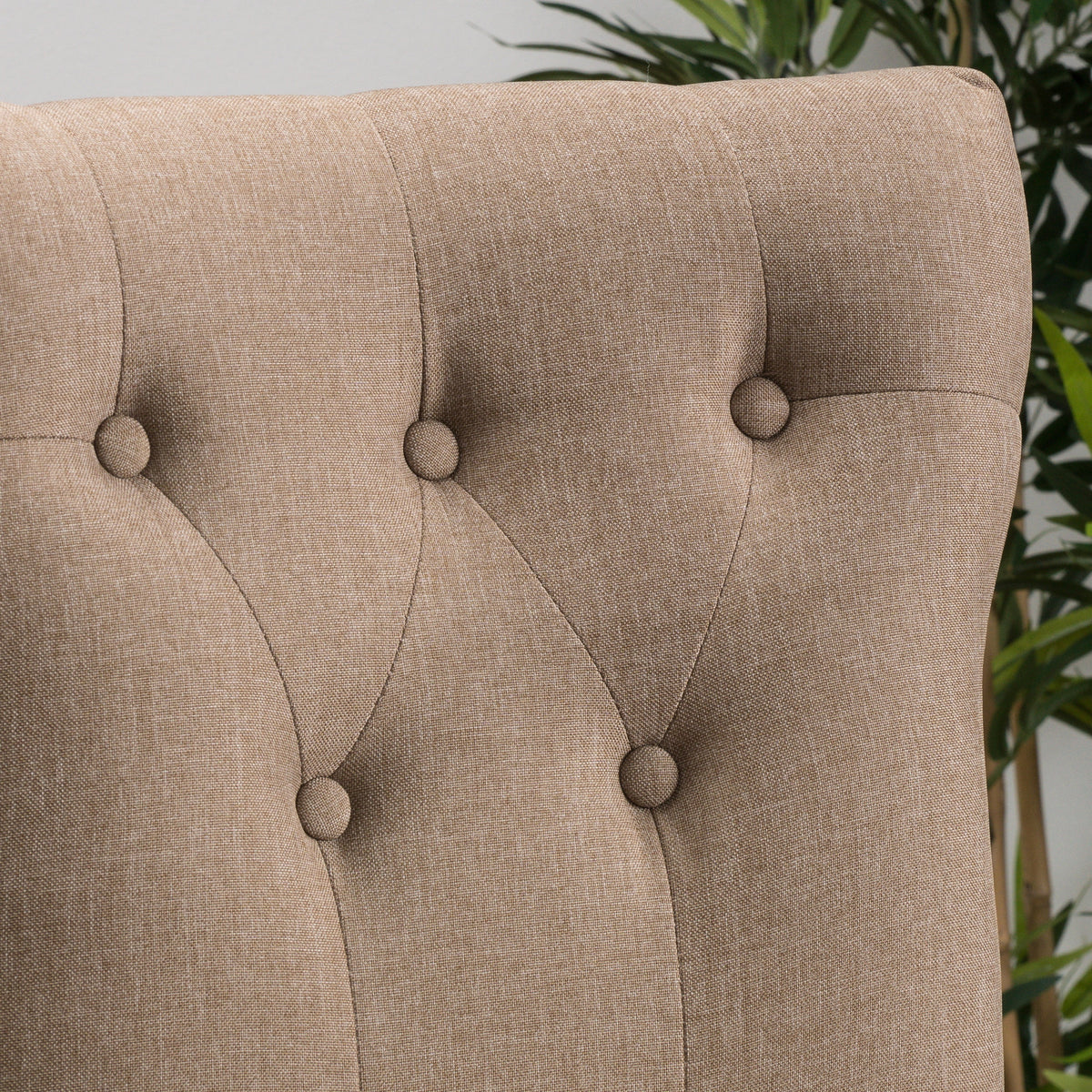 Mocha Fabric Barstool Set of 2 N61807