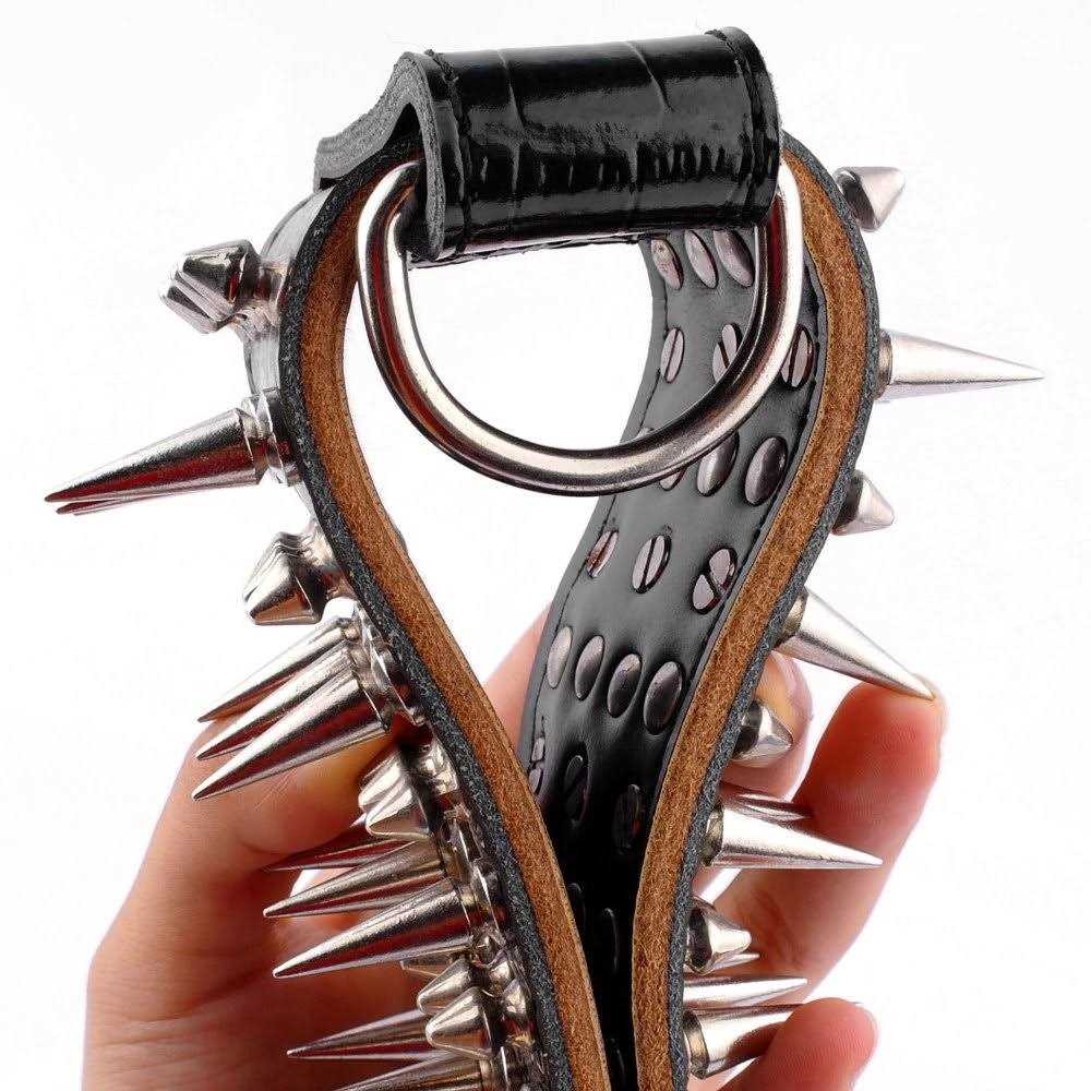 Genuine Leather Spiked Studded Dog Collars E6902