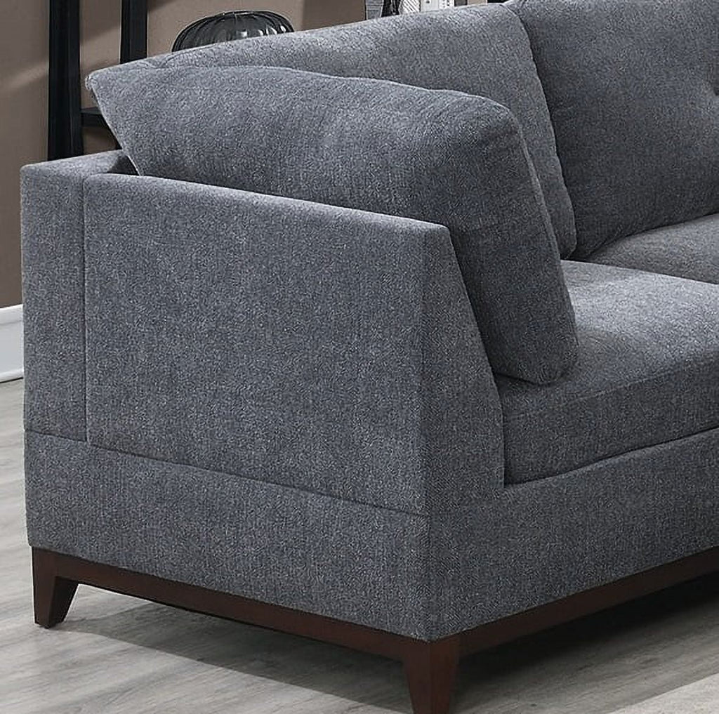 Ash Chenille Fabric Corner Wedge Sofa Couch K16407