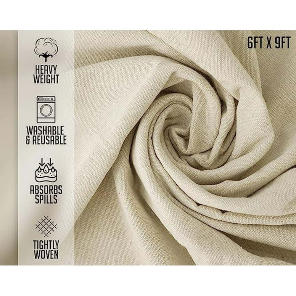 Canvas Drop Cloth 9 x 12 feet Pack of 2 Cotton C101
