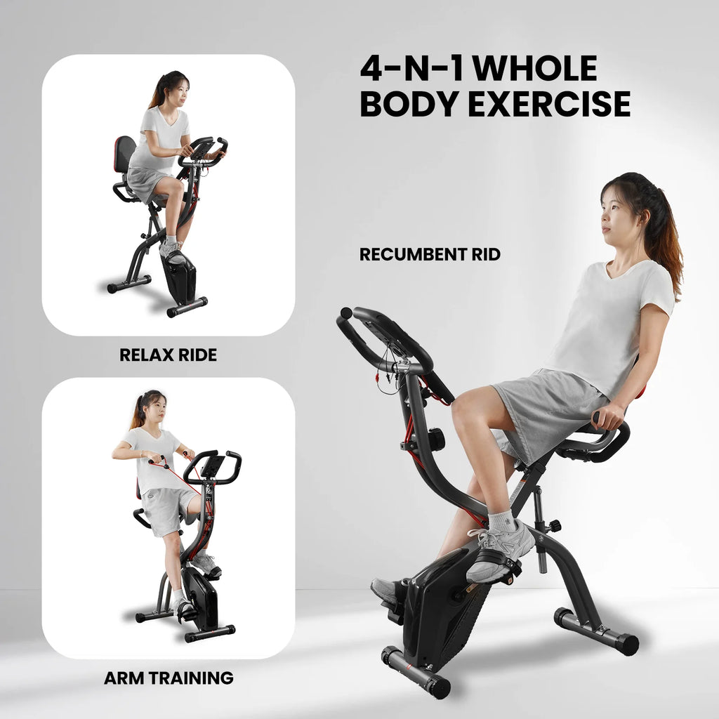 Folding Stationary Exercise Bike 265 LBS Weight Capacity V730