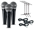 3-Pack Mic and Stand Kit T340
