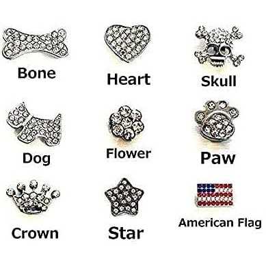 Personalized PU Leather Rhinestone Dog Collar C6216