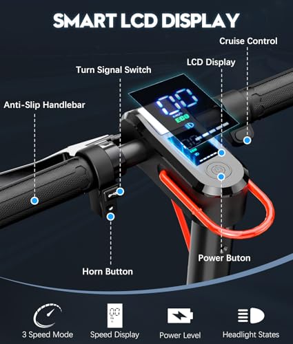 Electric Scooter, 350W/500W, 8.5" Tires, 21 Miles Range, 16/19Mph, Folding E-Scooter with Dual Braking, APP Control X5523