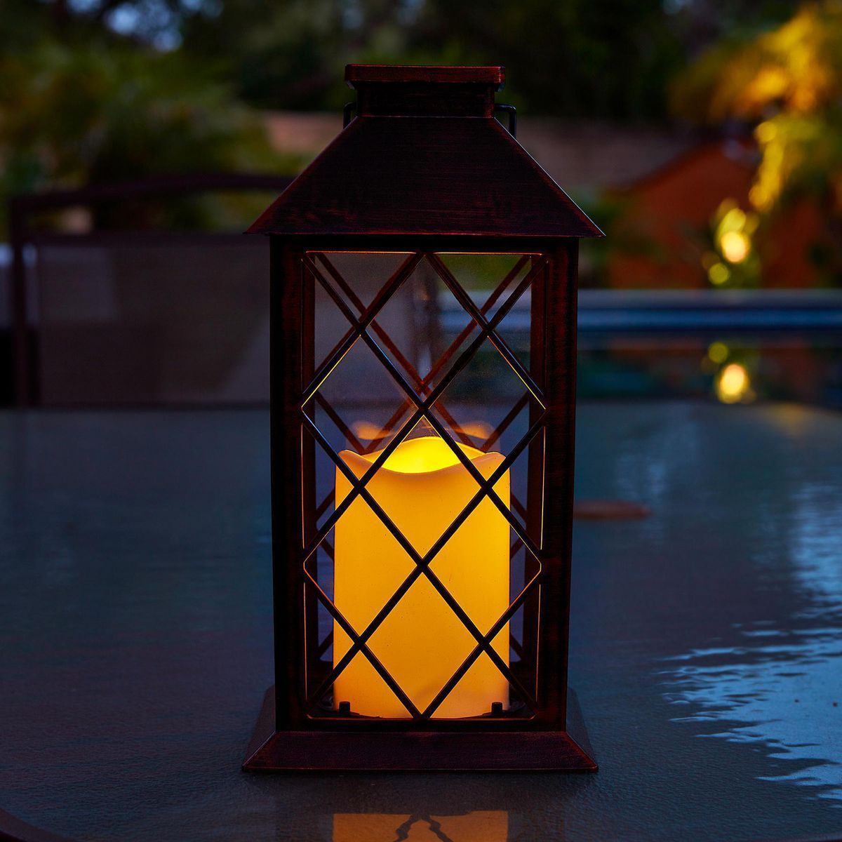 11 in. Solar LED Lantern H678336